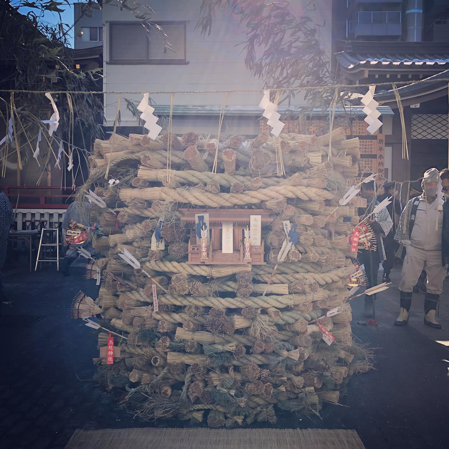 鳥越神社 とんど焼き