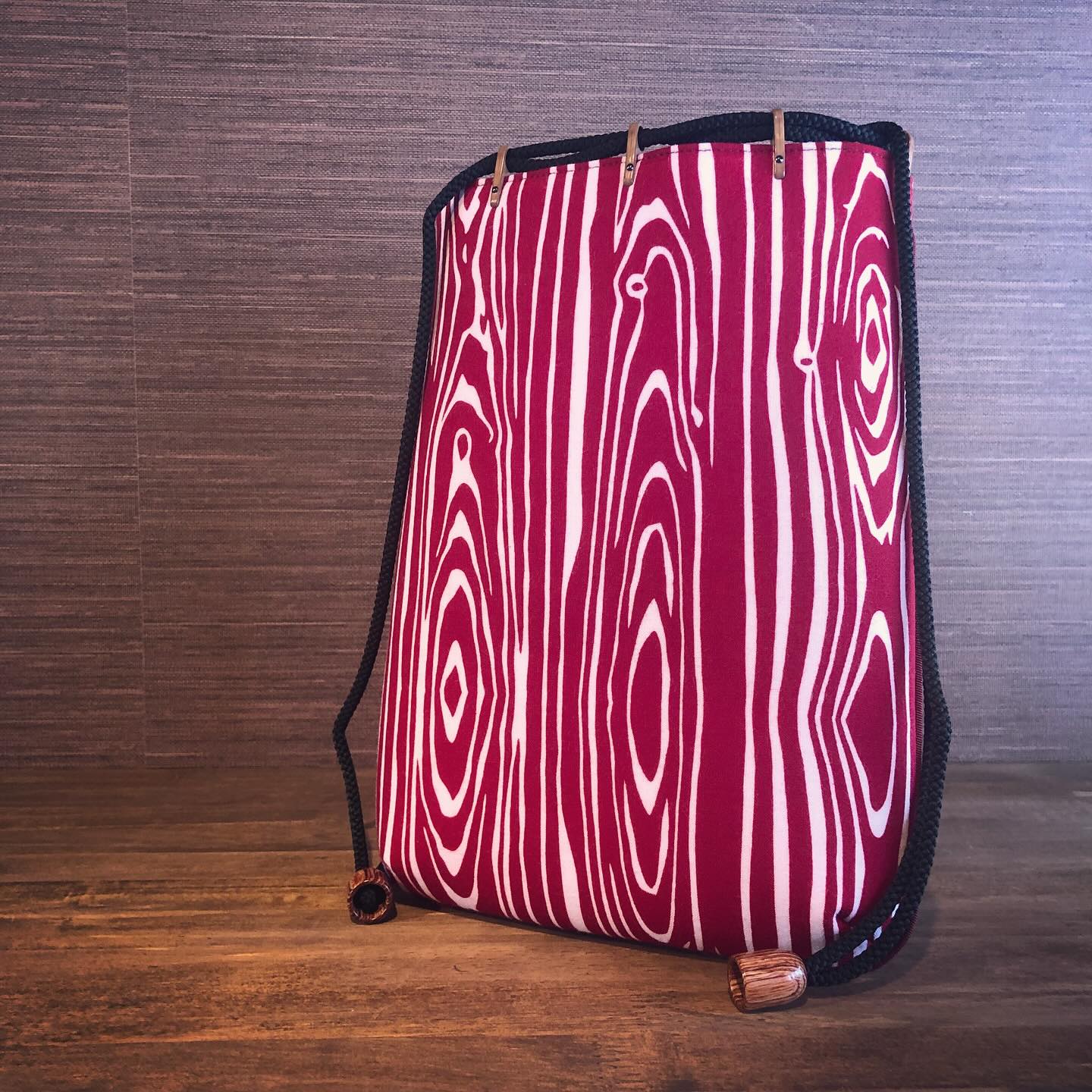 合才袋（大） 吾希　木目　えんじｘ薄紫